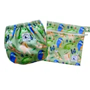 Reusable Swim Nappy & Mini Wet Bag Combo ~ Forest