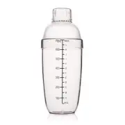 24oz Clear Plastic Cocktail Shaker Drink Mixer Hand Shaker Cup with Scales