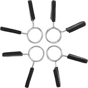SUPVOX 4pcs Barbell Weight Clips Spring Locks Collars for Weightlifting Sturdy Fitness Barbell Clamps Handle Spring