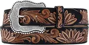 [Tony Lama] Ladies Brown Delheart Daisy Belt