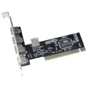New USB 2.0 5 PORT (4+1) PCI HUB CARD HIGH SPEED ADAPTER 480MB for PC Windows 10