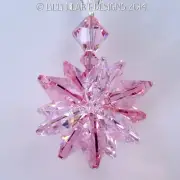 m/w Swarovski Light Rose and Rosaline Pink Star SunCatcher Lilli Heart Designs