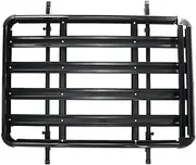140X97CM 4WD 4x4 Universal Double Layer Aluminum Alloy Car Top Hitch Mounted Cargo Carrier Rack Luggage Basket with Mount Parts