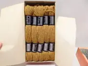 Vtg NOS Box Laine DMC Tapestry & Crewel Wool Yarn 10 Skeins Color #7421 Brown