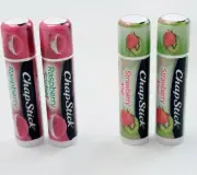 4 PACK CHAPSTICK Lip Moisturizer Raspberry Sorbet Strawberry Kiwi Chap LIPS Balm