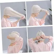 Healvian 2pcs Absorbent Hair Drying Cap Quick Dry Hair Bonnet Soft Comfortable Ideal for Home Travel Random Color