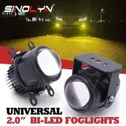 2 inch Mini Bi LED Fog Light Universal 3000K 6000K LED Projector Lens Waterproof