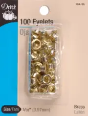Dritz 104-35 Eyelets 5/32" 100/Pkg-Brass