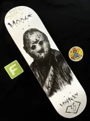 RARE SIGNED Moose Jason Vorhees Horror Mystery Skateboard Deck AUTOGRAPHED