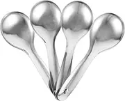 Cabilock 4Pcs Stainless Steel Rice Spoon Non Stick Kitchen Serving Spoon for Home Restaurant Ergonomic Design Smooth Surface Lightweight Cooking Utensils