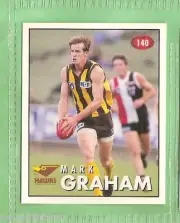1996 AFL SELECT STICKER #140 MARK GRAHAM, HAWTHORN HAWKS