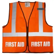 First Aid Volunteer safety vest with REFLECTIVE design, High Visibility vest