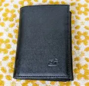 Vintage AMERICAN TOURISTER Black Leather Tri Fold Wallet