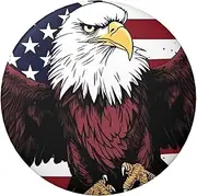 [VTCTOASY] Button Pins Badge 2.4 inch Cute Round Badge Pins Buttons Badges Personalized Name Tag American National Flag with Eagle Badge Pinback Button Badges Fashion Pins Set for Men Women Backpack Office