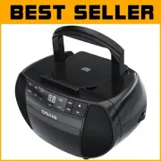 Lightweight CD Boombox with Cassette Player, AM/FM Radio & Programmable Sound