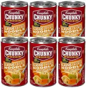 Campbell's Chunky Classic Chicken Noodle Soup White Meat (6 Cans) Ready to Eat