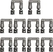 8620 Chrome Mechanical Roller Lifters with Vertical Link Bar Compatible with B-F F-ORD/LINCO-LN/MERC-URY/PLYMO-UTH Replacement for 221/255/260/289/302/351/400 ALL V8 Pro Racer Solid Roller Lifter 8SET