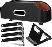 FELTECHELECTR 1 Set Car Seat Back Storage Box Cars Back Seat Storage Organizer Backseat Cup Holder Black Leather