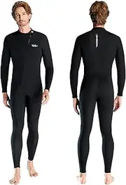 Wetsuit 1.5 mm Women Men Full Wetsuit Full Body Neoprene Diving Suits Sretch Long Sleeve Keep Warm Front Zip Adult for Diving Snorkelling Surfing