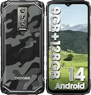 DOOGEE Blade 10 Outdoor Smartphone Android 14 (2024), 9GB + 128GB/2TB Outdoor Mobile Phone Without Contract, 6.56 Inch HD+ Waterproof Construction Site Mobile Phone, 16MP + 8MP, 5150mAh, 3 Card
