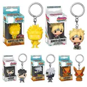 New Naruto Keychains Anime Boruto Uzumaki Kakashi Sasuke Kurama Kawaii Figures Car Backpack Decoration Pendant Toys Fans Gifts With Box