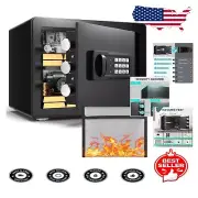 Alloy Steel Home Safe with Backlit Keypad, Alarm System - 0.8 Cuft Capacity
