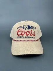 Coors Beer Corduroy Hat Cap Vintage Snapback Golden Colorado Banquet Rockies