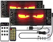 Devil Eyes Light for Trucks, Devil Eyes Light for Cars, Car Flexible LED Screen, DIY Custom LED Scrolling Sign for Store, Dining Car, Bar, Coffee Shop 16 * 96（120 * 595MM） 2 Pieces