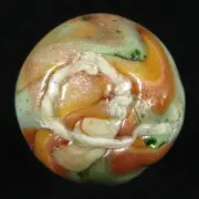 Sammy's Mountain Marbles 9-24-2013 Tin Lizzy Pixie dust drizzle swirl oddity.