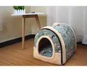 Foldable Cat Bed Cave-Non-Slip PetRabbit House with Detachable Cushion - 8#