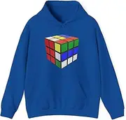 [Generic] Cube 80s Puzzle Toy Nostalgia Halloween Costume Speed Cubing Hoodie for Adults Hooded Neck Long Sleeve Pullover