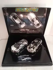 Scalextric Hypercars fully chromed #3169A BUGATTI & MARCEDES-BENZ NEW