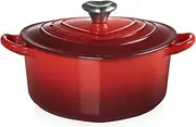 [Le Creuset] Enamelled Cast Iron Heart Casserole With Heart Shaped Knob, 20 cm, Cerise, 21401200602455