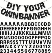110 pcs DIY Customisable Letter Banner Kit (Black)