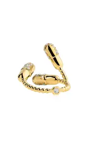 [Elior] Pill 18K Yellow Gold Diamond Ring