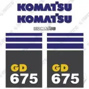 Fits Komatsu GD 675 Decal Set Motor Grader Decals (GD-675)