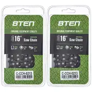 Semi Chisel Chainsaw Chain 16 Inch .050 3/8 60DL for Husqvarna Stihl 2 Pack