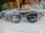 UNISEX KIDS H2O LIFE BLACK WHITE CHECKER NO LEAK SWIM GOGGLES ADJUSTABLE STRAP
