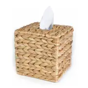Straw Woven Tissue Box Rustic Style Extractable Tissue Drawer Desktop Organizer