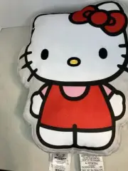Hello Kitty Super Soft Plush Kitty Shaped Pillow W/Tag/ By Sanrio 15x12x4 In