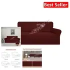 Wine Waterproof Elastic Sofa Cover - Perfect for Kids and Pets, Machine Washable