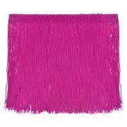 10 Yards 6 Inch Chainette Fringe Trim Tassel Sewing Trim for Clothes, Rose Red