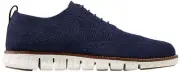 Cole Haan Men's Zerogrand Stitchlite Wingtip Oxford, Marine Blue/Ivory, 9.5 M US