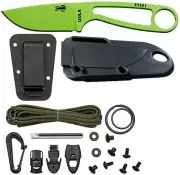 ESEE Venom Green Survival Fixed Knife w/ Sheath Fire Starter IZULA-VG-KIT