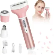4 in 1 Rechargeable Women Face Epilator, Electric Bikini Epilator for Women