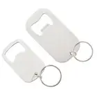 2Pcs Stainless Steel Beverage Bottle Opener Flat Beer Bottle Opener Keychain