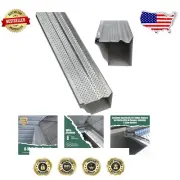 Heavy-Duty Aluminum Gutter Guard, 6" x 31 ft for Seamless Leaf Protection