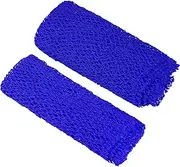 2 Pieces African Net Bath Sponge African Exfoliating Long Body Scrubber Tight Weave Beauty Skin Smoother Tower Bath Cloth Porous Stretches Back Washcloths for Daily Use or Stocking Stuffer (Blue)
