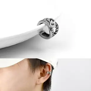 夾式耳環 趣味拉鍊鋼製耳骨夾NDF14