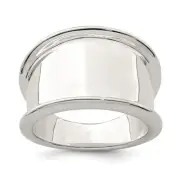925 Sterling Silver 15mm Tapered Ring Size 8 10.32gm Gift for Mother